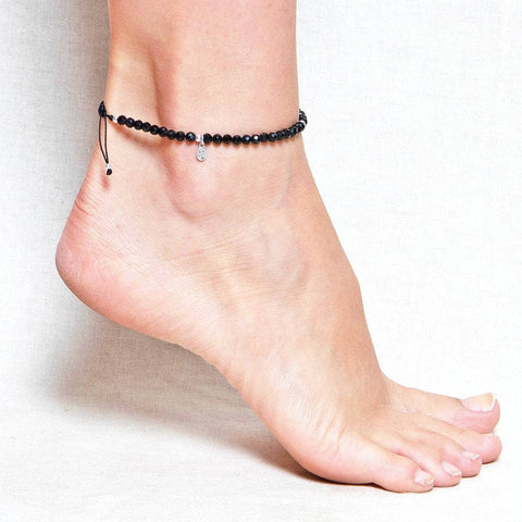 Amazon.com: Black Tourmaline String Anklet for Women Men Teen - Ankle  Bracelet Protection Surfer Cord Waterproof Adjustable Minimalist Jewelry  Unisex Beach Summer Bead Accessories: Clothing, Shoes & Jewelry